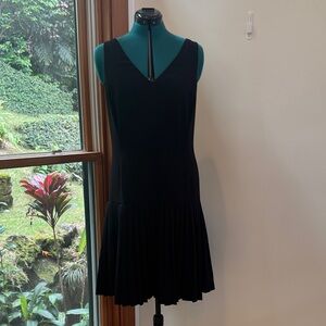 Ralph Lauren Black V-Neck Mini Dress
